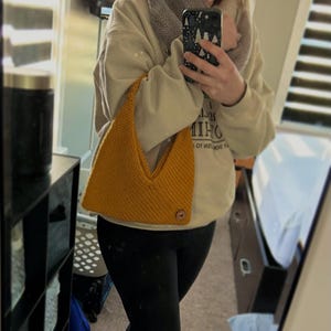 Mustard Knit Bag