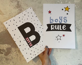 Superhero Prints | Mix and Match | Boys Bedroom Prints | Boys Decor