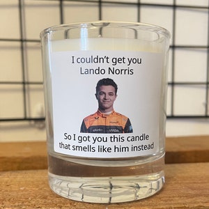 Lando Norris Candle * Formula 1 gift * Lando Gift * McLaren * Vegan * F1 Birthday gift for Lando Fans! * F1 Inspired Gift *