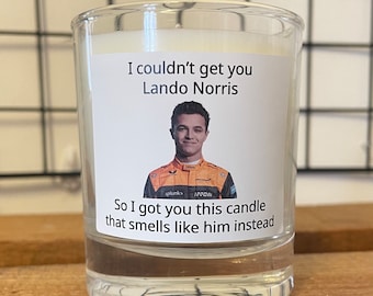 Lando Norris Candle * Formula 1 gift * Lando Gift * McLaren * Vegan * F1 Birthday gift for Lando Fans! *