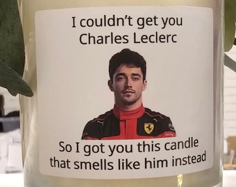 Charles Leclerc Candle * Formula 1 gift * Charles Leclerc Gift for Formula 1 fan* Ferrari * Silverstone * Monaco * Vegan Candle