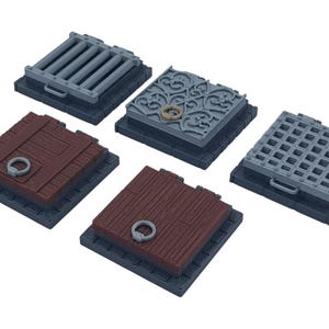 Medieval Trapdoors - Fantasy Tabletop Board Games RPG TTPRG - Set of 5