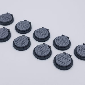 Zombicide Classic/Black Plague - Regards d'égout 3D articulés - Lot de 9