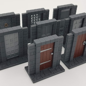 Descent: Journeys In The Dark - 3D Hinged Medieval Doors - Set of 8