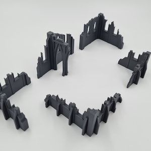 Sci-Fi Wargaming Terrain City Ruins 9 Piece Set image 6