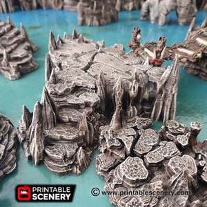 Fantasy & Sci-Fi Gaming Terrain - Raised Cavern Floors - Single