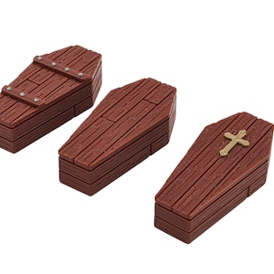 Coffins - 3D-geprinte doodskisten voor fantasiespelletjes op tafel | Zombicide - set van 3"