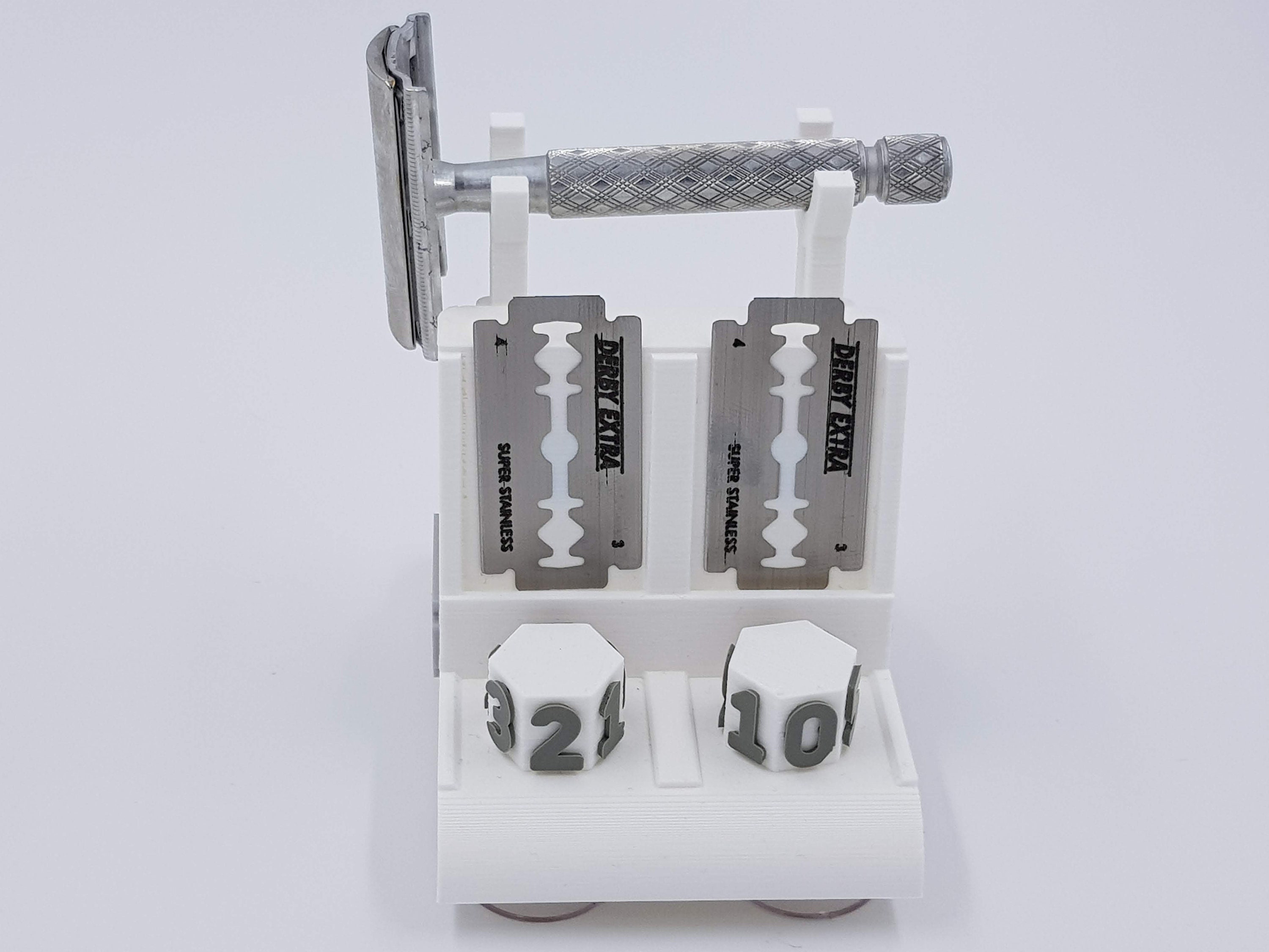 Shaving DE Razor Blade Holder & Shave Counter 2 Blade Etsy