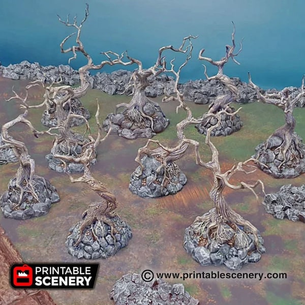 Fantasy & Sci-Fi Gaming Terrain - Contorted Trees