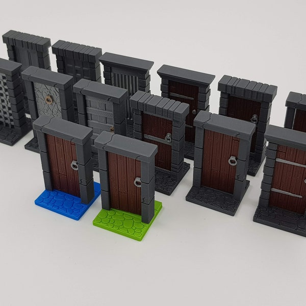 Zombicide Black Plague - 3D Hinged Medieval Doors - Set of 14