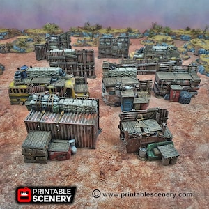 Tabletop Gaming Terrain Scatter Gebäude RPG TTRPG Sci-Fi Gaslands Fallout - Junkfort Ramparts