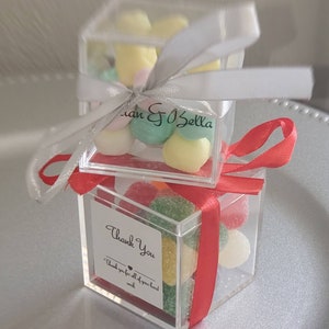 Acrylic Clear Candy Box Sweet Gift Party Favorise Personnalisé