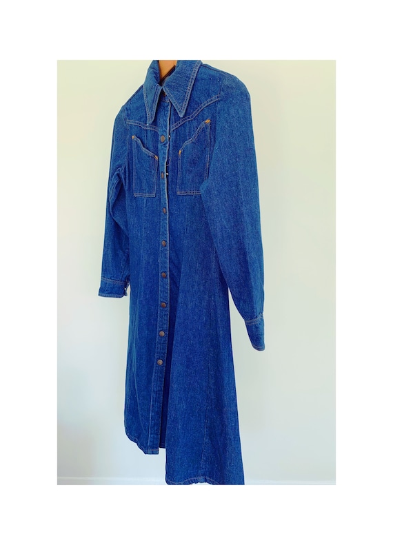 Vintage 70s Denim Shirt Dress