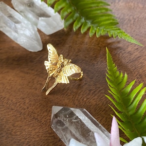 Luna Moth Ring, Fairy Jewelry
