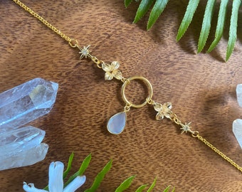 Choker en pierre de lune de fée, Hypoallergénique, Collier de fée