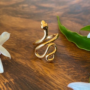 Bague serpent kundalini, hypoallergénique, bijoux Wanderlust