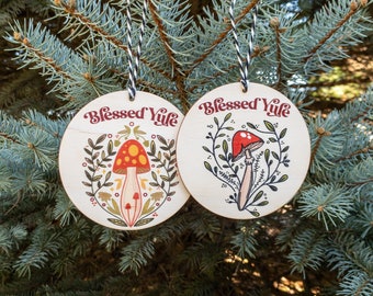 Mushroom ornament, amanita muscaria, yule decor, pagan ornaments, christmas ornaments