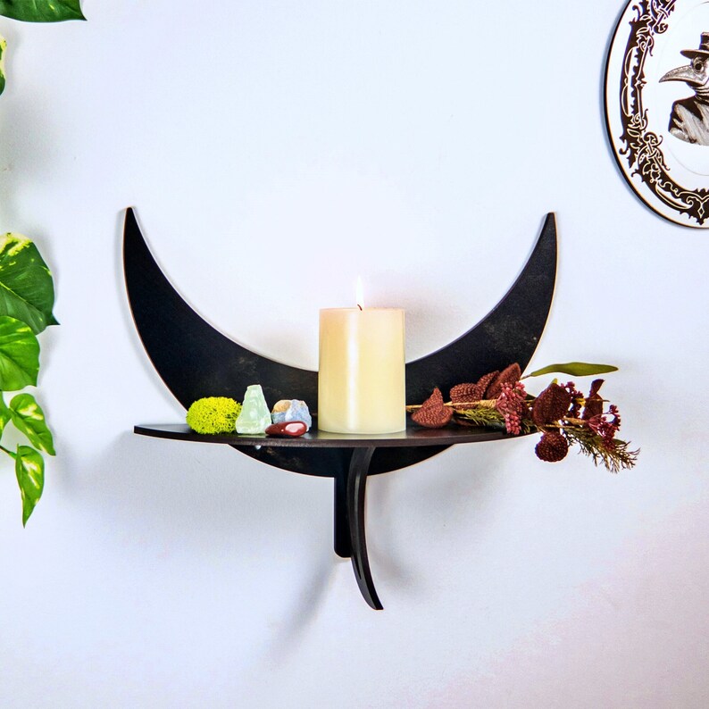 Witch Shelf Wiccan Shelf Wiccan Decor Altar Shelf 3moon Etsy
