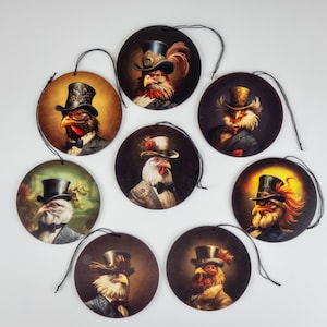 Hahn Ornament, Weihnachtsschmuck, Bauernhausdekor, Cottagecore, Weihnachtsschmuck, süßes Geschenk, lustiges Geschenk