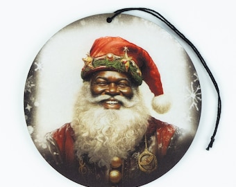 Vintage Santa ornament, Wooden Ornament, Holiday Ornament, Traditional ornament