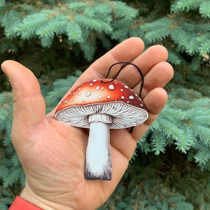 Mushroom ornament, mushroom decor, cottagecore decor, magic mushroom, enchanted forest, toadstool, nursery decor, farmhouse decor,
