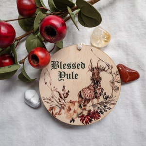 Winter Solstice Ornament, Yule decor, pagan ornaments, Blessed yule, Christmas Decoration