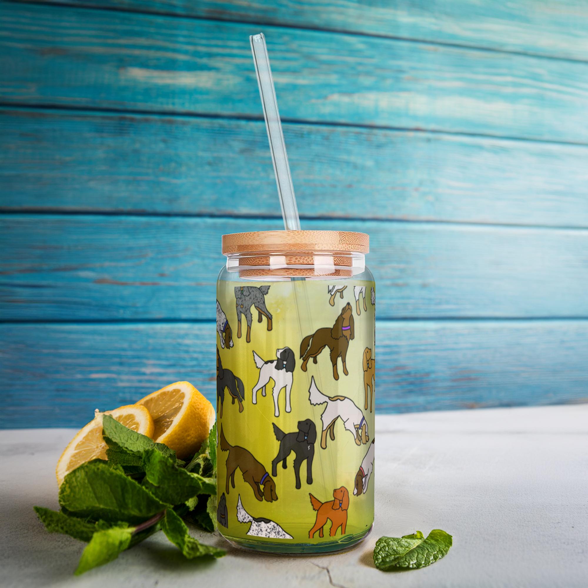 Cocker Spaniel Glass (soda Can) With Lid and Straw - Etsy