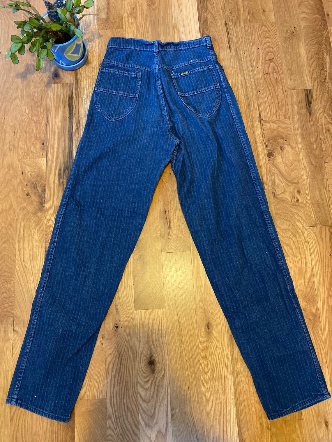 1970/1980s vintage denim OshKosh railroad striped high | Etsy