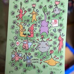 Pikmin Feld A4 Druck