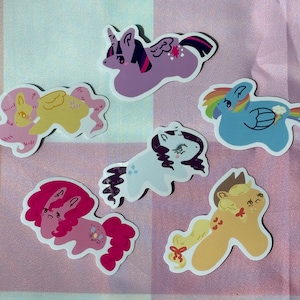 Cute MLP Mane Six 2.5” Vinyl Stickers