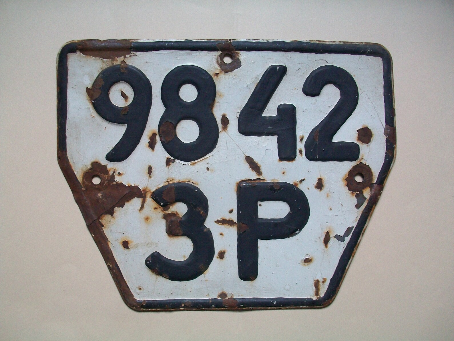 License Plate Vintage Metal sign Old car numberOld license Etsy