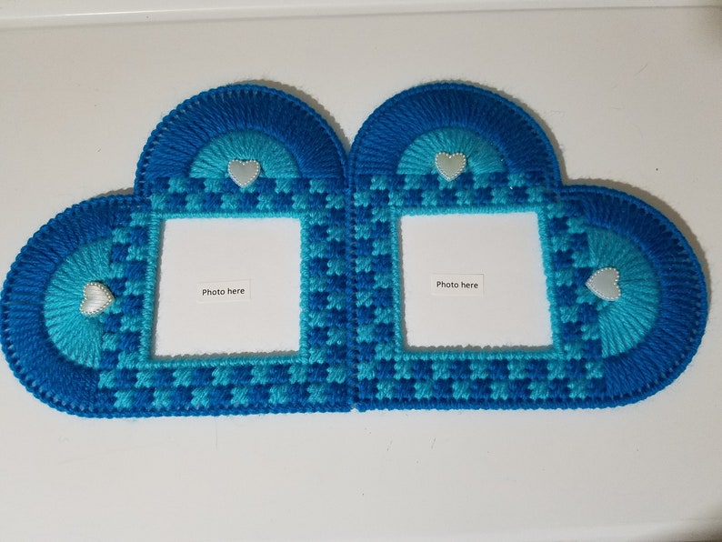 plastic canvas free standing photo frames