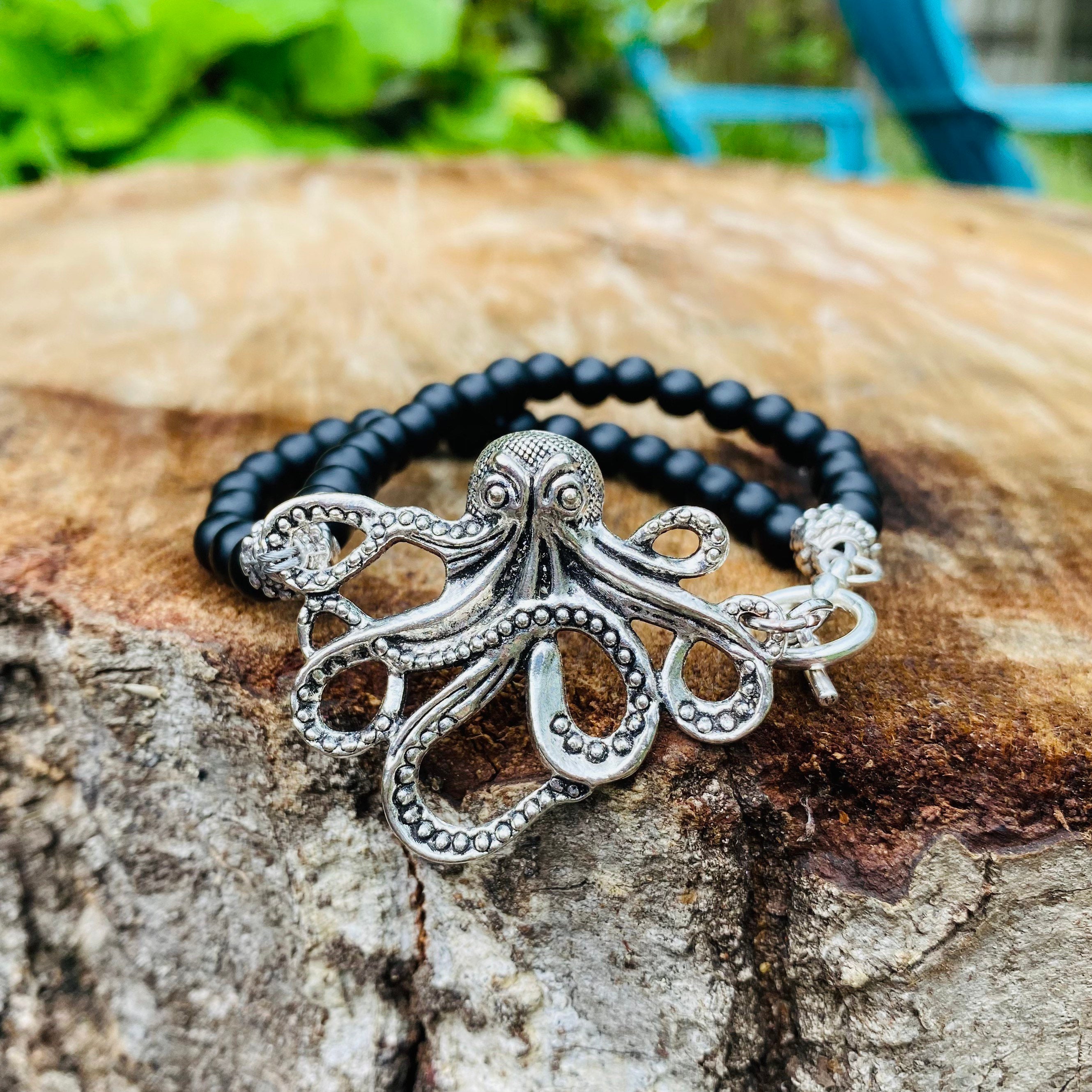 Pulsera de pulpo / Pulsera de tentáculo Kraken / Joyería Etsy