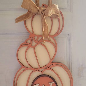 Personalized Pumpkin door hanger, DIY Fall door hanger, DIY personalized Fall door hanger, Lepoard Fall door hanger,Fall Pumpkin door hanger