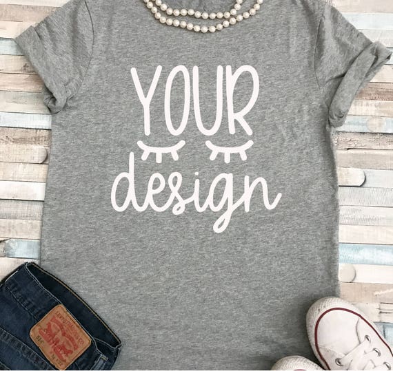 Download Free Mock Up Gray T-Shirt Gray T-Shirt Your Design Here ...