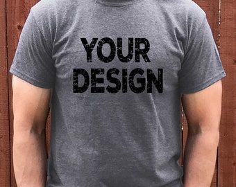 mock up gray tshirt, gray T-shirt, your design here, mock-up, male mockup, recommended by shorts and lemons for svg files, jpeg digital