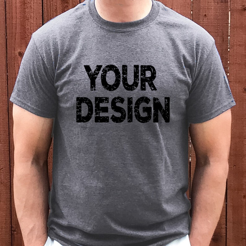 Mock up gray tshirt gray T-shirt your design here mock-up ...