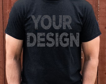 mock up black tshirt, black T-shirt, your design here, mock-up, male mockup, recommended by shorts and lemons for svg files, jpeg digital