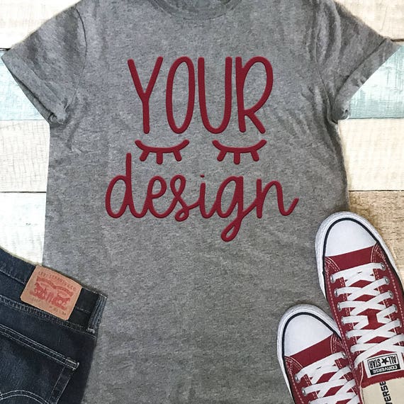 Download Mock Up Gray Tshirt Recommended By Shorts And Lemons For Svg Etsy