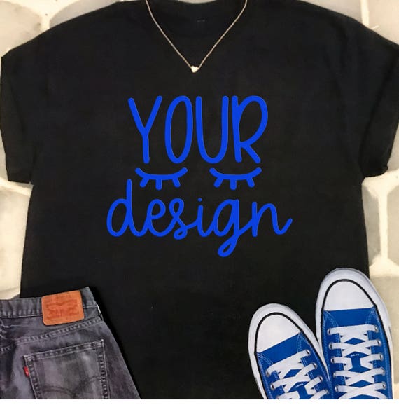 Download Mock Up Black Tshirt Black T Shirt Mock Up Mockup Etsy