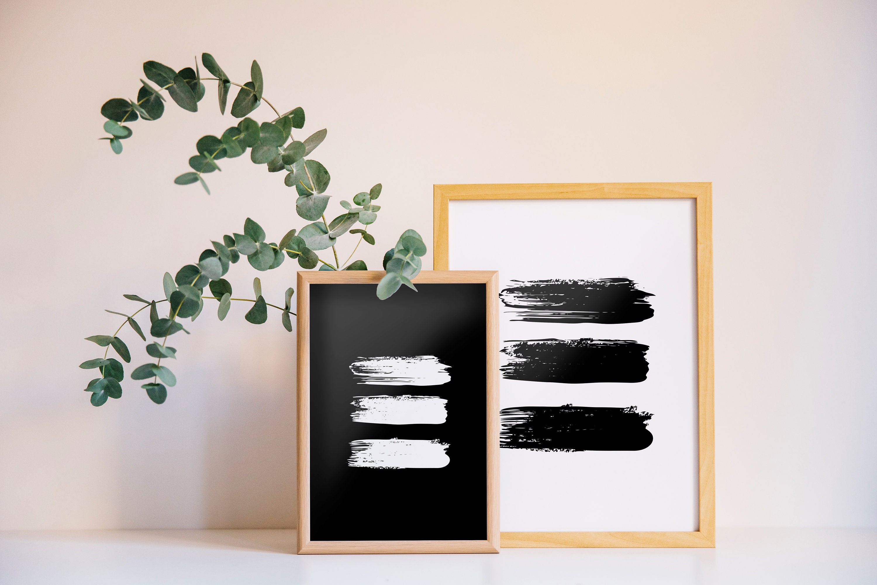 Abstract Wall Decor Black and White Wall Decor Printable Etsy