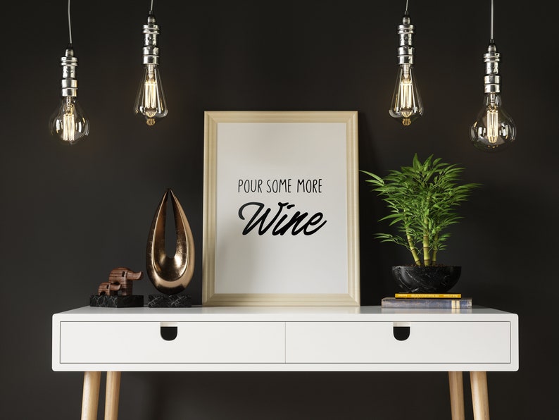 Wine Wall Print Kitchen Decor E
