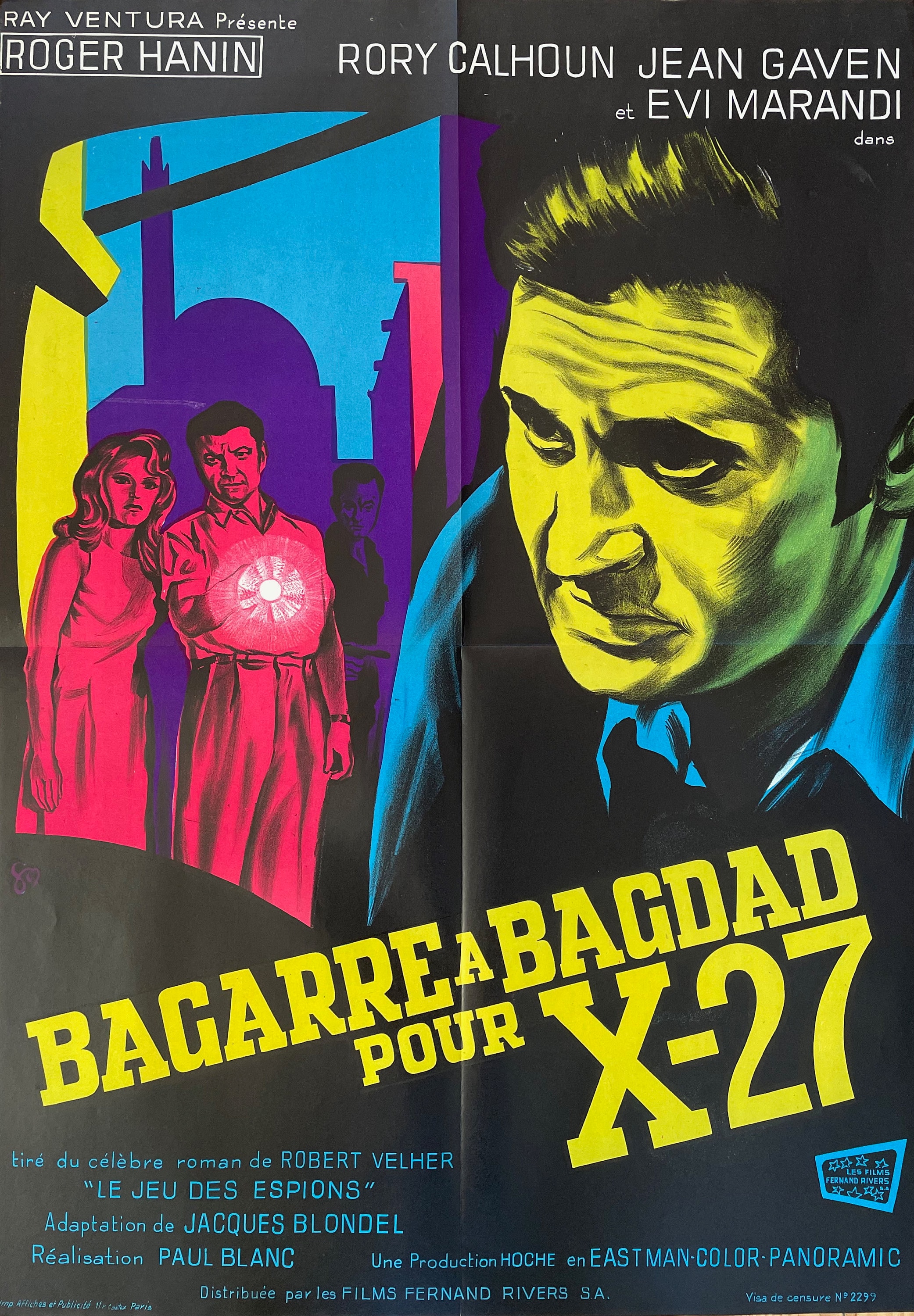 Bagarre à Bagdad Pour X-27 - Affiche Originale Du Film Vintage de Collection 1967 80X60