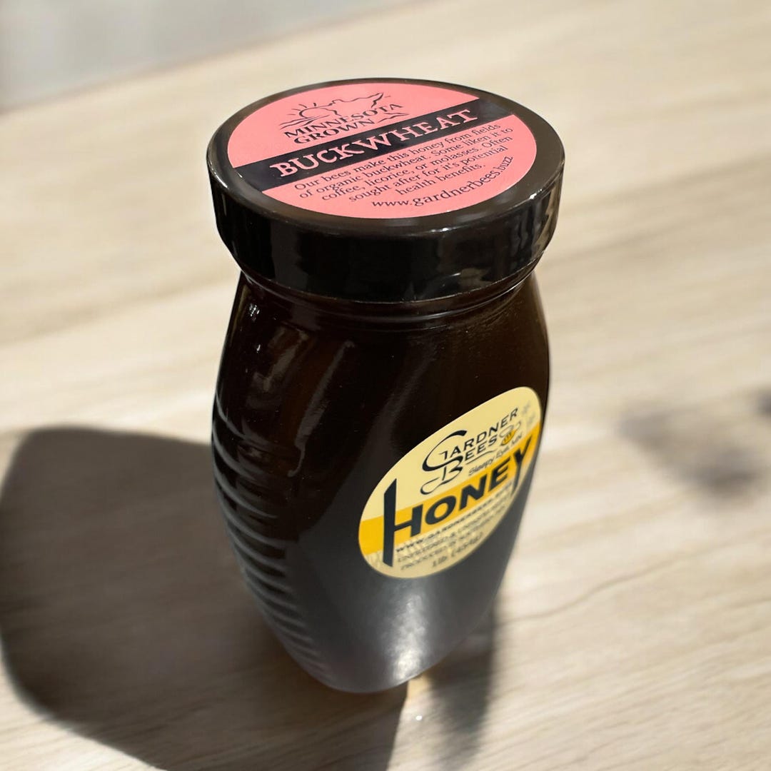 Buckwheat Honey - 1lb Glass Jar - Minnesota Pure Raw - Etsy