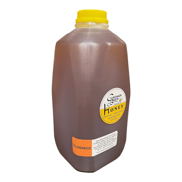Honey - 5lb Jug - Goldenrod - Minnesota Pure Raw Honey - BPA Free Jug