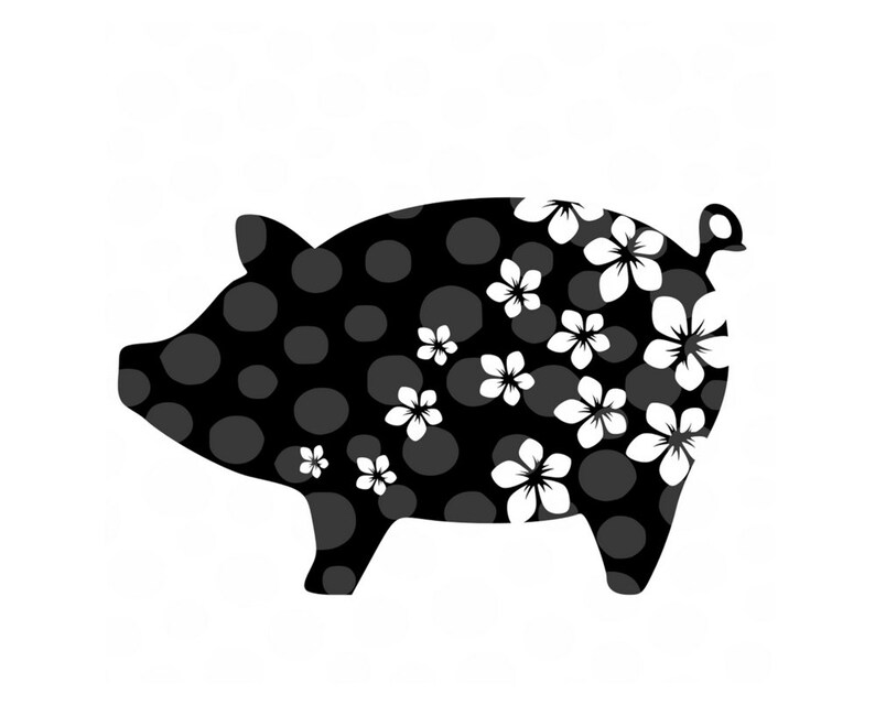 Download Pig svg flower pig svg png pdf show pig svg pigs svg | Etsy