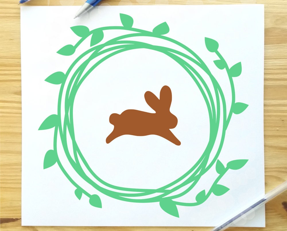 Download Bunny svg Rabbit svg Bunny wreath svg Bunny cut file | Etsy