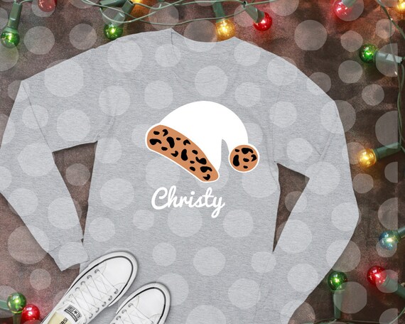 Download Free Santa Hat Svg Christmas Hatsvg Leopard Santa Hat Svg White Etsy SVG DXF Cut File