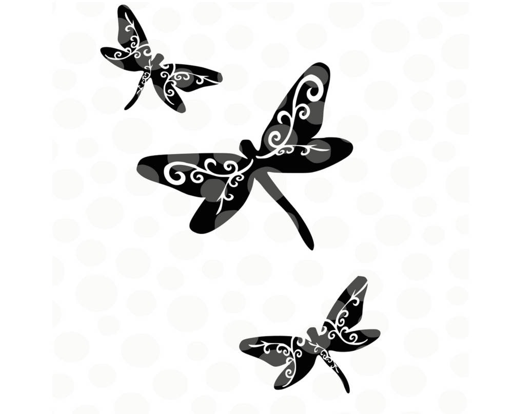 Download Dragonflies svg dragonfly with embellishment multiple | Etsy