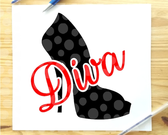 Download Diva shoe svg high heel svg stiletto silhouette high heel ...